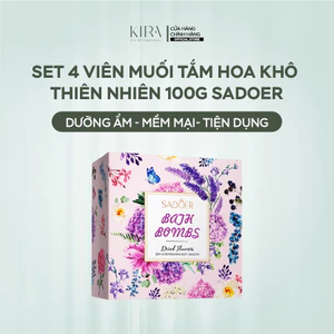 Set 4 Viên Muối Tắm Hoa Khô Thiên Nhiên SADOER 100g – Làm sạch da, hương thơm dịu nhẹ, hỗ trợ tẩy tế bào chết.