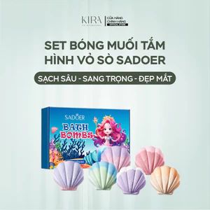 Set bóng muối tắm vỏ sò SADOER – muối tắm làm sạch nhẹ nhàng, an toàn và thân thiện với da, là món quà dễ thương.