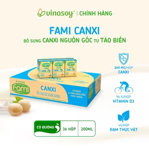 Thùng sữa đậu nành Fami Canxi có đường