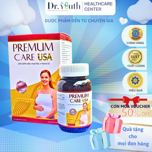 Viên Bà Bầu bổ sung DHA SẮT VÀ VITAMIN, KHOÁNG CHẤT CHO MẸ Premum care usa nâng cao sức đề kháng thai kì