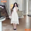 Đầm thiết kế cao cấp BEMINE cổ sơ mi xếp ly ngực dáng chữ A phù hợp đi chơi, đi tiệc-T105