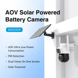 Camera sim 4G dùng năng lượng mặt trời Vstarcam BG622DR phân giải 2K xem 2 màn hình kèm tấm pin đơn
