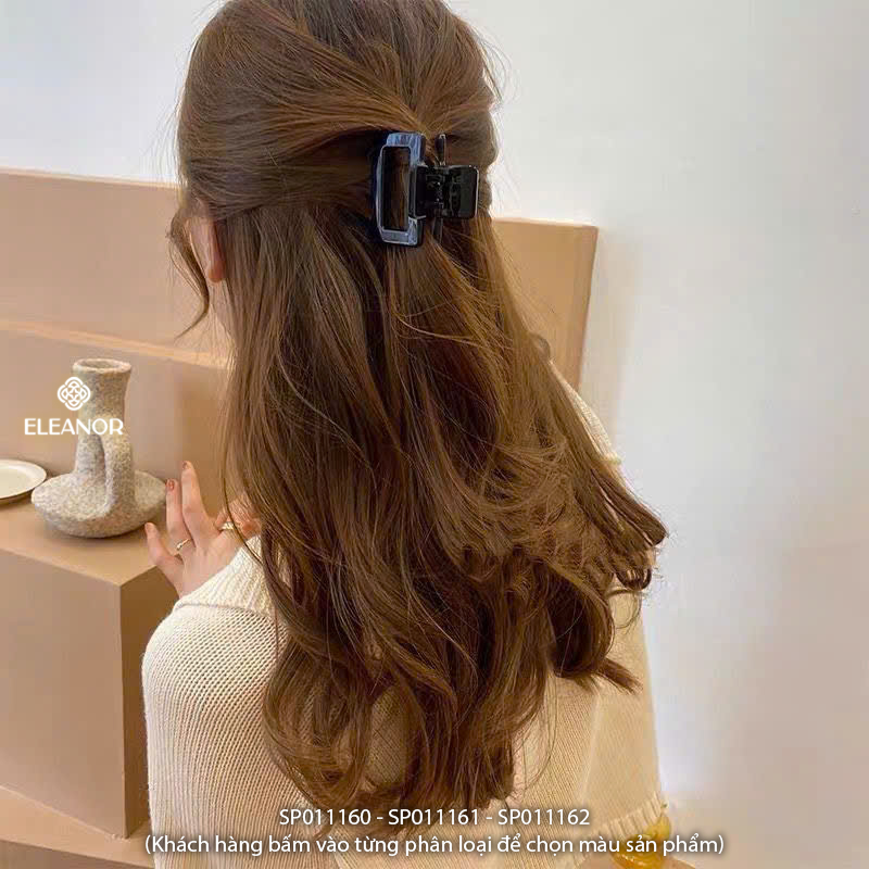 Kẹp tóc nữ càng cua Eleanor Accessories trơn nhiều màu phụ kiện tóc kẹp tóc basic 11160