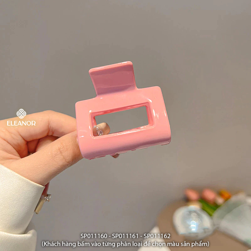 Kẹp tóc nữ càng cua Eleanor Accessories trơn nhiều màu phụ kiện tóc kẹp tóc basic 11160