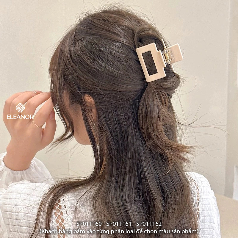 Kẹp tóc nữ càng cua Eleanor Accessories trơn nhiều màu phụ kiện tóc kẹp tóc basic 11160