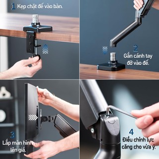 Giá Đỡ Màn Hình Arm Màn Hình 13-34 inch 2-10KG Xoay 360° điều chỉnh đa hướng