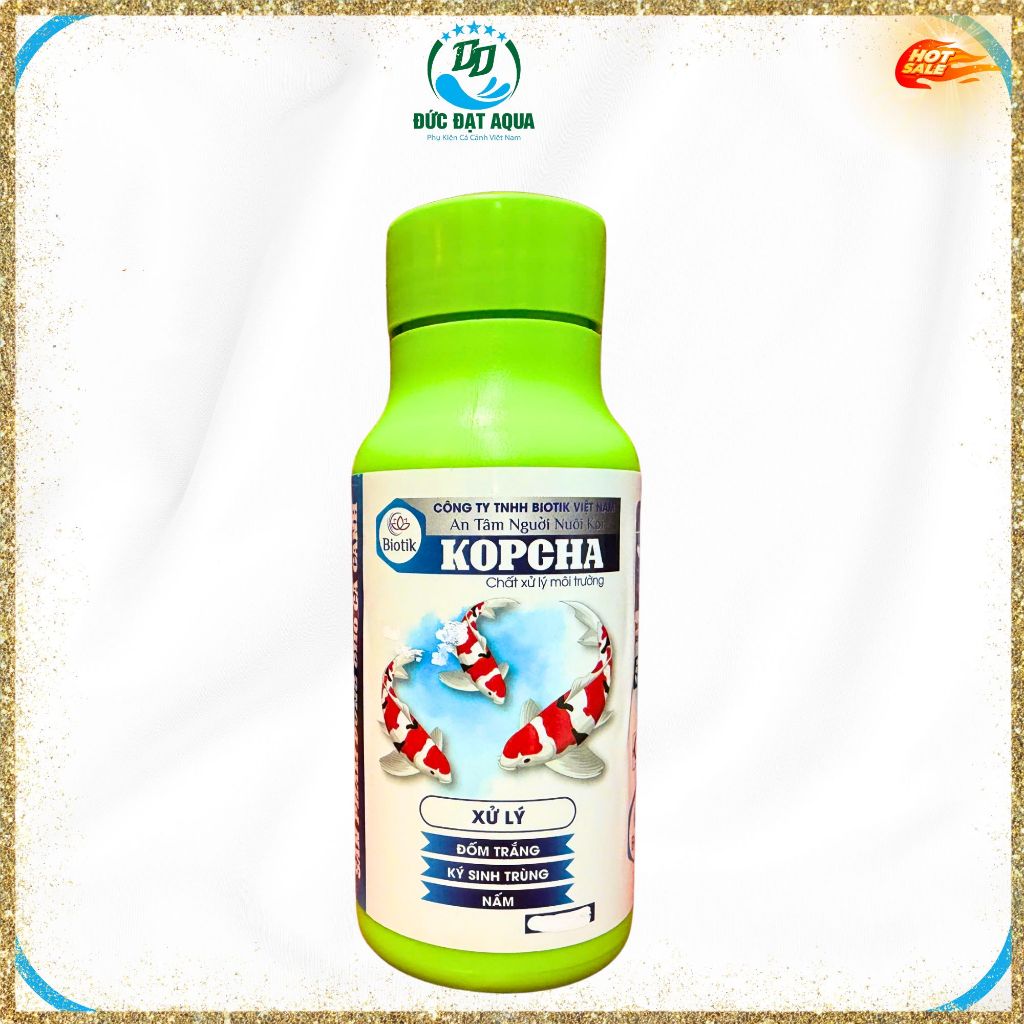 KOPCHA  biotik xử lý , nấm trắng, nấm mang, ký sinh trùng trên cá cảnh 250ml 5