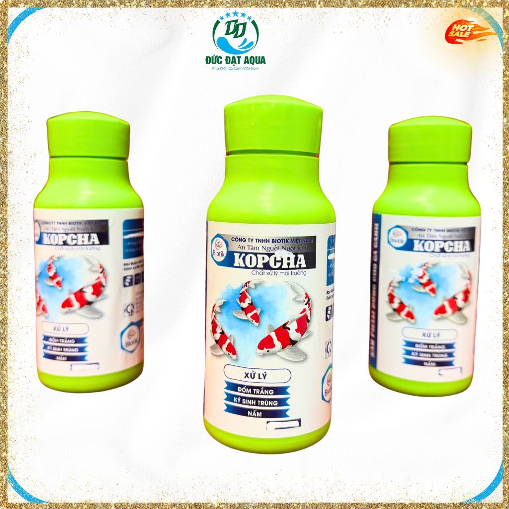 KOPCHA  biotik xử lý , nấm trắng, nấm mang, ký sinh trùng trên cá cảnh 250ml 4