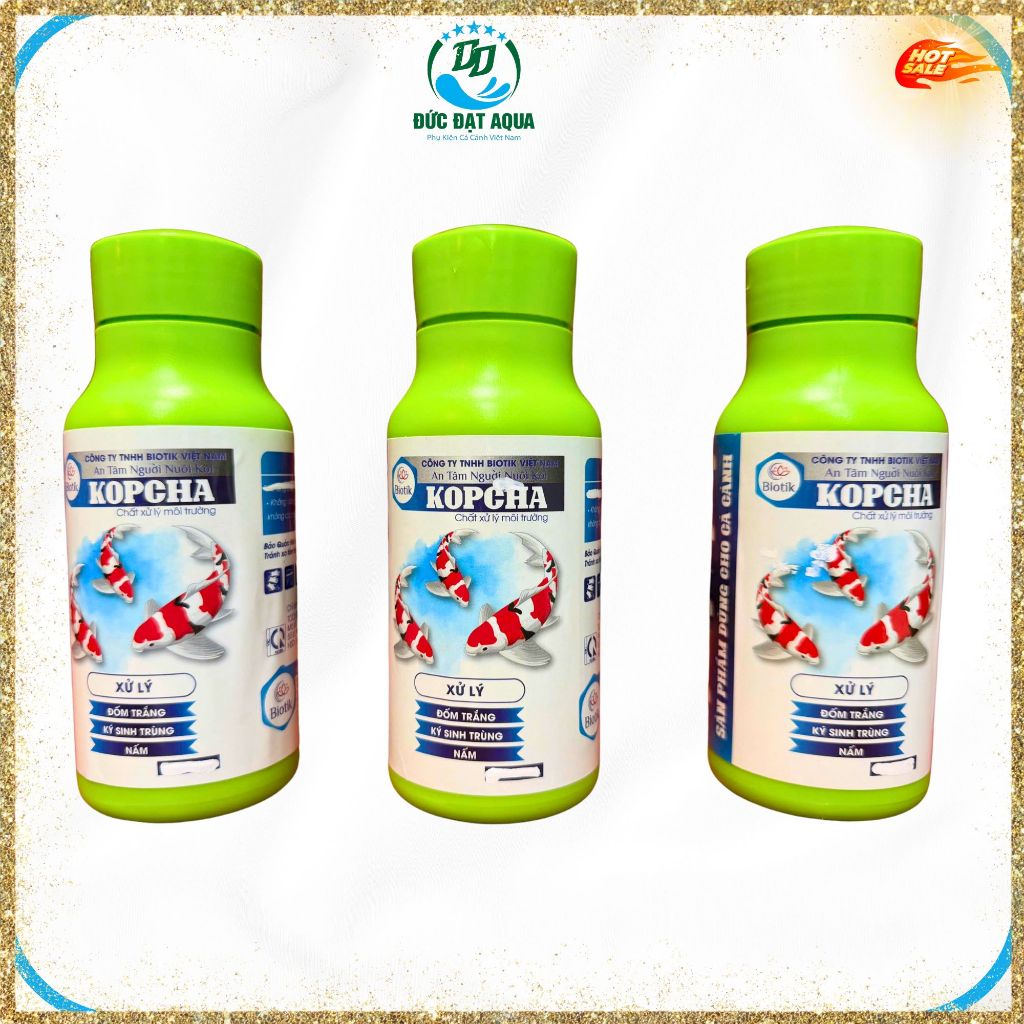 KOPCHA  biotik xử lý , nấm trắng, nấm mang, ký sinh trùng trên cá cảnh 250ml 2