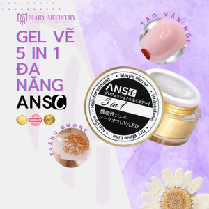Gel Vẽ Nổi 5 Trong 1 ANSC Thuỷ Tinh Đa Năng - Tạo Gợn Sóng, Giọt Sương, Vỏ Sò, Tráng Gương 10g