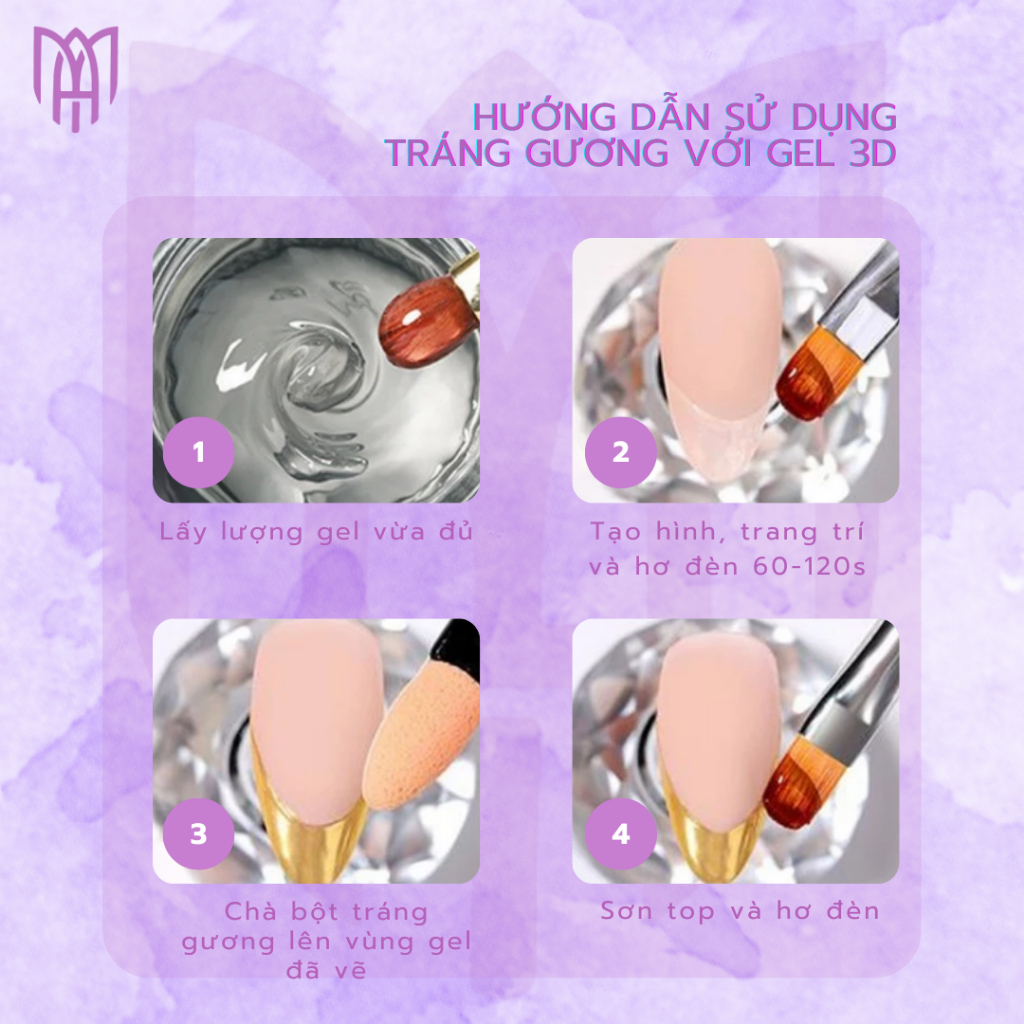 [Mua5Tặng1] Gel Vẽ Nổi 5 Trong 1 ANSC Thuỷ Tinh Đa Năng - Tạo Gợn Sóng, Giọt Sương, Tráng Gương 10g