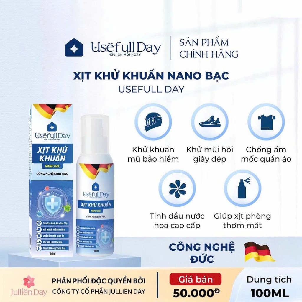 Tinh Dầu Nước Hoa Quần Áo Usefull Day 100ml – Khử Khuẩn, Thơm Mát, An ...
