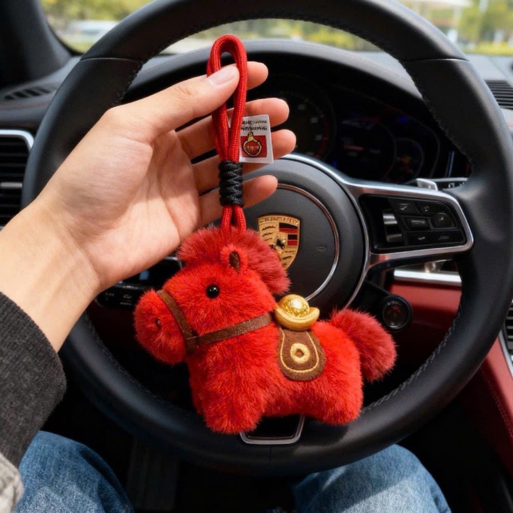MÓC KHOÁ NGỰA ĐỎ---MAY MẮN ĐÓN TÀI LỘC CẢ NĂM