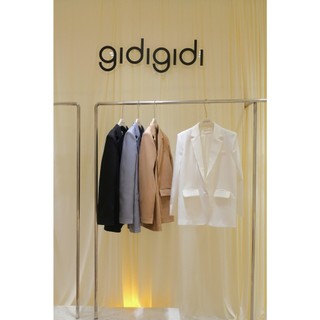 GIDIGIDI - Áo khoác vest blazer dáng rộng phối nhiều kiểu màu basic