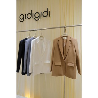 GIDIGIDI - Áo khoác vest blazer dáng rộng phối nhiều kiểu màu basic