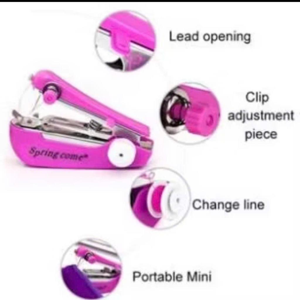 Máy Khâu Cầm Tay Mini Nhỏ Gọn, Tiện Lợi, Dễ Sử Dụng, Bằng Nhựa Và Thép Cao Cấp Cho Đường May Đẹp, Chuẩn Chỉnh