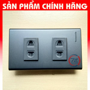 Ổ Cắm Panasonic Màu Xám Đen Wide Series 16A – Ổ Đơn, Ổ Đôi 2 Chấu, 3 Chấu Có Màn Che Chính Hãng