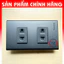 Ổ Cắm Panasonic Màu Xám Đen Wide Series 16A – Ổ Đơn, Ổ Đôi 2 Chấu, 3 Chấu Có Màn Che Chính Hãng