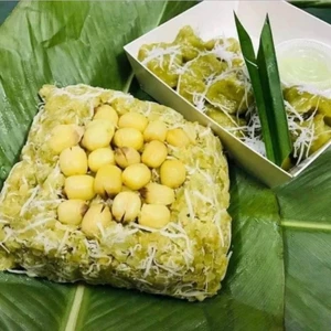 Set làm XÔI CỐM HẠT SEN tại nhà - Cốm Tâm Shop gồm(Cốm khô, Hạt sen khô, Bột cốt dừa,Đường,Dậu xanh)