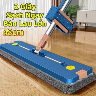 Bộ Chổi Lau Nhà tự vắt Kèm Chậu gấp gọn + 4 Miếng bông lau Lau