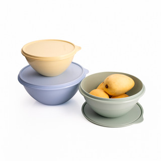 [RT] Bộ 3 Hộp Đựng Thực Phẩm Tupperware Trữ Khô Và Mát Original Bowl 2.5L 1.7L 1.1L