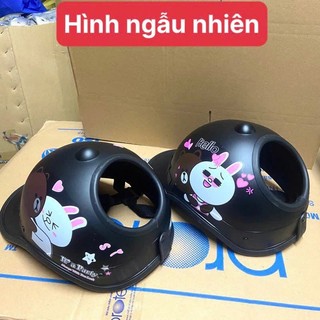 Mũ bảo hiểm khoét. LỖ, khoét ĐỈNH thời trang,tóc đuôi gà ,búi cao ,thoáng mát cho mùa hè ,trẻ trung