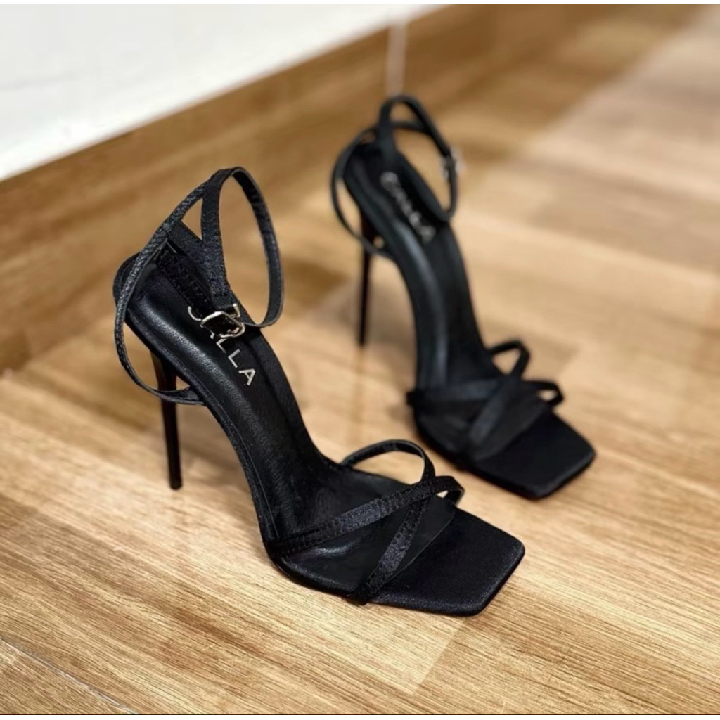 SANDAL DÂY CHÉO, GÓT QUAI HẬU, MÀU ĐEN(ĐHC) VÀ  MÀU BẠC(BHC)