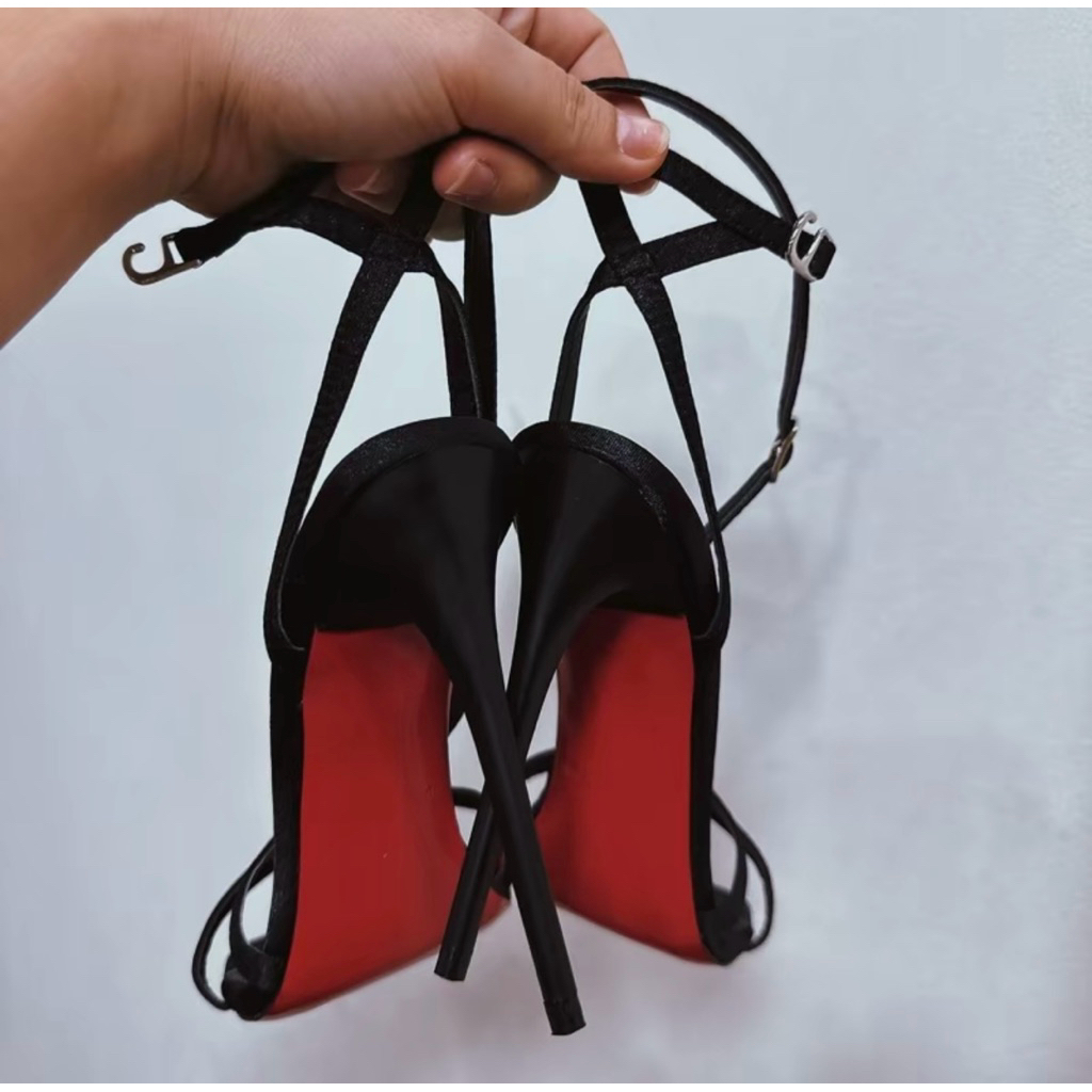 SANDAL DÂY CHÉO, GÓT QUAI HẬU, MÀU ĐEN(ĐHC) VÀ  MÀU BẠC(BHC)