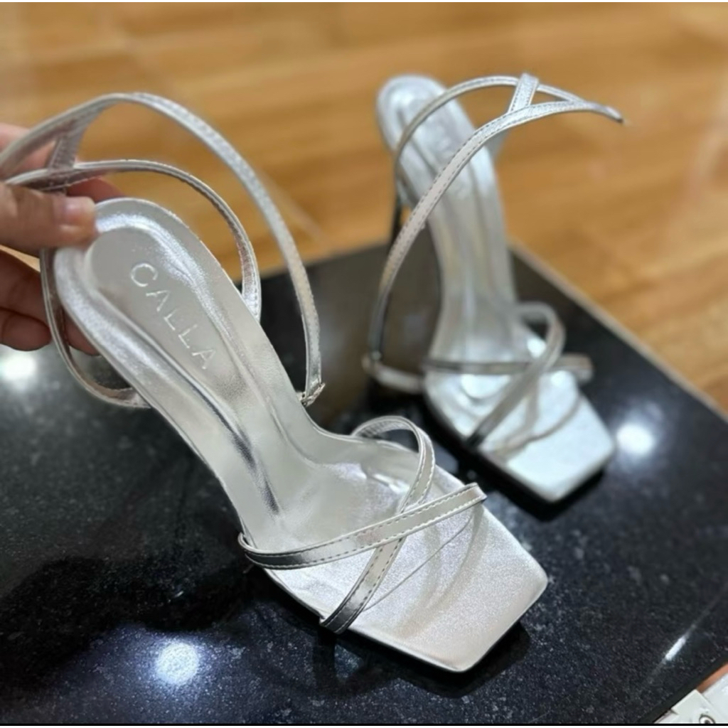 SANDAL DÂY CHÉO, GÓT QUAI HẬU, MÀU ĐEN(ĐHC) VÀ  MÀU BẠC(BHC)