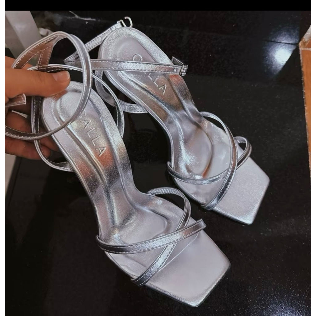 SANDAL DÂY CHÉO, GÓT QUAI HẬU, MÀU ĐEN(ĐHC) VÀ  MÀU BẠC(BHC)