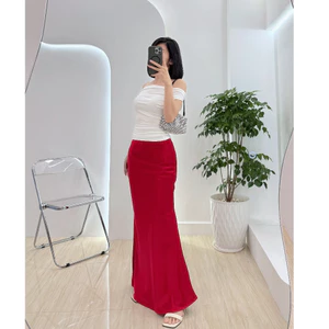 Chân Váy lụa đuôi cá form ôm tôn dáng mặc cạp trễ siêu slay chất lụa 2 da có lót Lolalalo