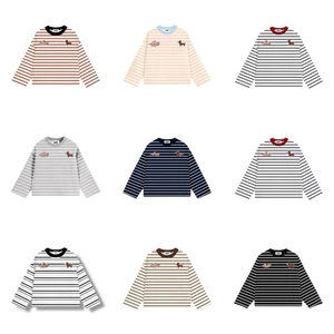 Áo Thun Tay Dài Sọc Ngang Form Rộng Cổ Tròn "DOG " Unisex