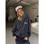 Áo Hoodie Sọc Dọc Nỉ 2 Da VIBESTU " Logo " Boxy Tay Dơi Unisex Nam Nữ