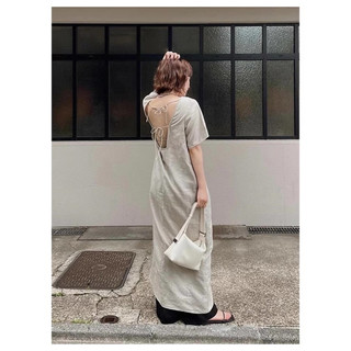 Sam Dress /By Cor/ Đầm Linen tay ngắn 2 lớp hở lưng