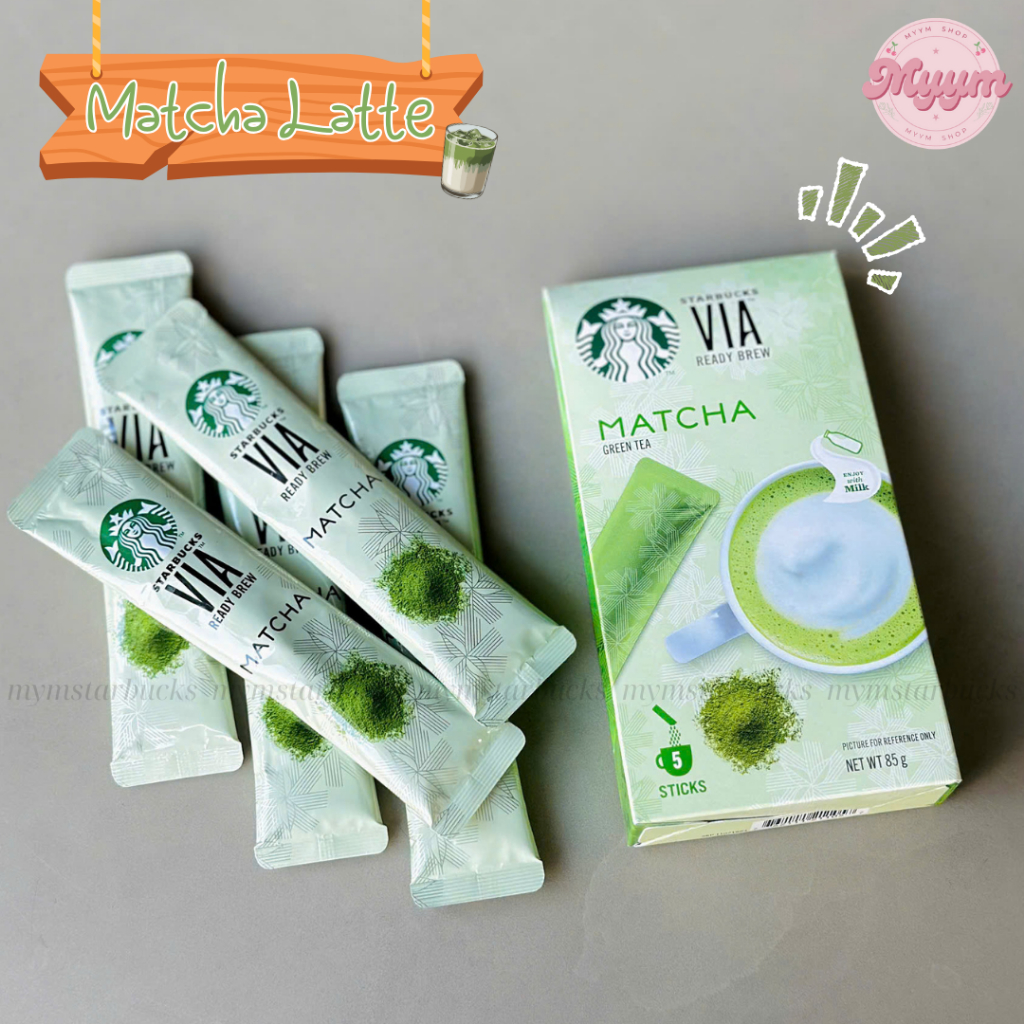 [𝐀𝐮𝐭𝐡𝐞𝐧𝐭𝐢𝐜] HỘP STARBUCKS VIA MATCHA LATTE TEA 🍵🍃 | Shopee Việt Nam