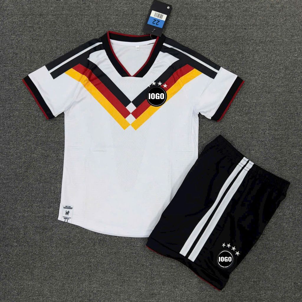 ✅[Free Ship]✅Bộ Quần Áo Bóng Đá Trẻ Em Đội Tuyển Đức Word Cup 2026- Vải Mè Cao Cấp Chất Mát, Vải Lỗ Thoáng Khí
