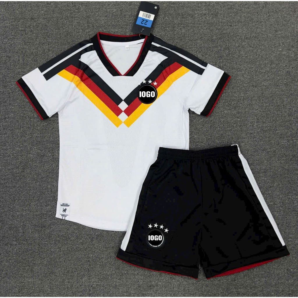 ✅[Free Ship]✅Bộ Quần Áo Bóng Đá Trẻ Em Đội Tuyển Đức Word Cup 2026- Vải Mè Cao Cấp Chất Mát, Vải Lỗ Thoáng Khí