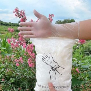 Homee.cok Túi 100 Găng Tay Vinyl Dùng 1 Lần Làm Bếp Vệ Sinh Thực Phẩm, Đánh Mỡ Bụng, Giảm Béo Spa