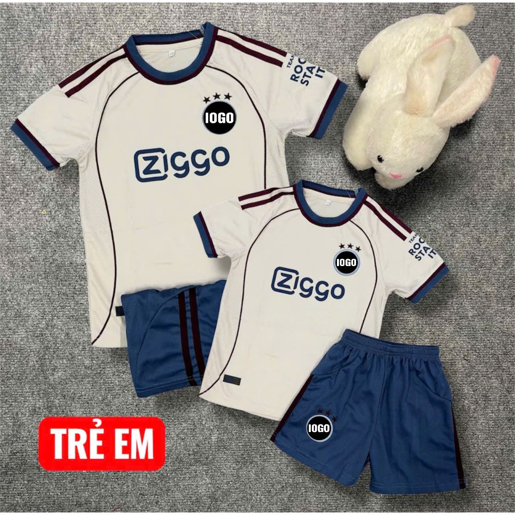 ✅[Free Ship]✅Bộ Quần Áo Bóng Đá Trẻ Em CLB Ajax Amsterdam 2025/2026- Vải Mè Thái Cao Cấp Chất Mát