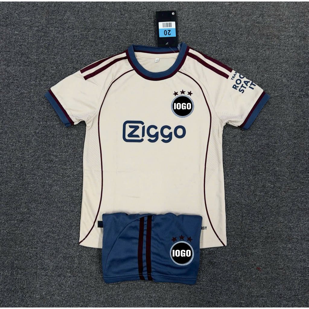 ✅[Free Ship]✅Bộ Quần Áo Bóng Đá Trẻ Em CLB Ajax Amsterdam 2025/2026- Vải Mè Thái Cao Cấp Chất Mát