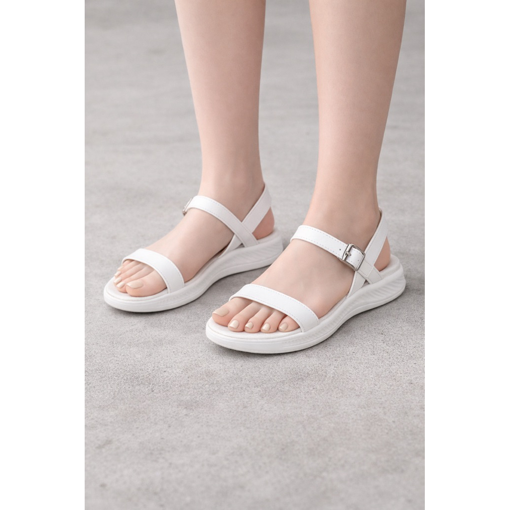 Giày Sandal Đế Xuồng 3cm Quai Ngang Pixie H230