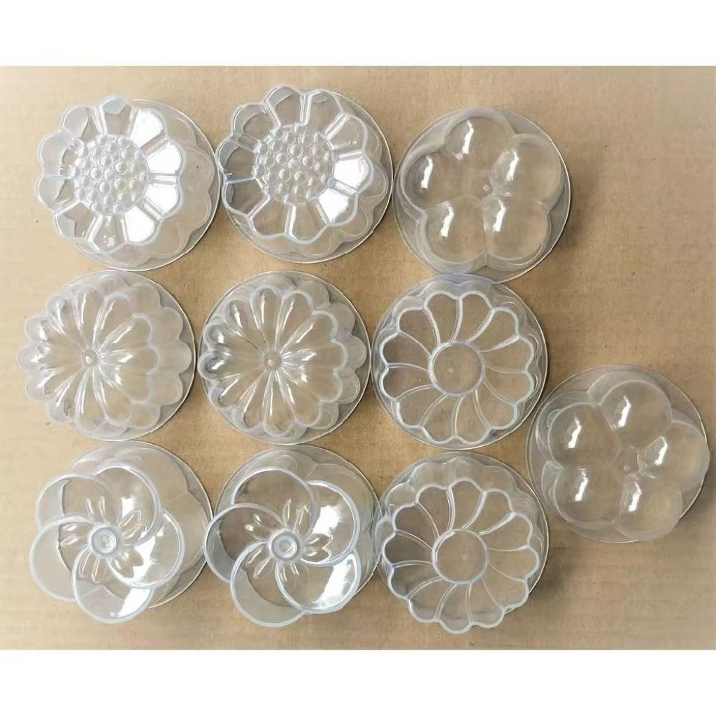 Combo 50-30-20-10 Khuôn Nhựa Hình Bông Làm Rau Câu Bánh Flan Có Nắp 6cm khuôn rau câu