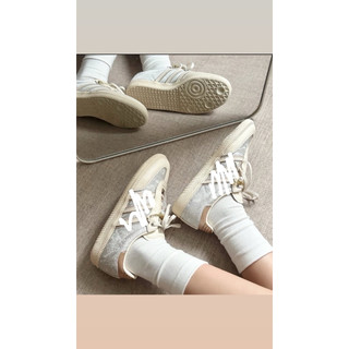 [ẢNH THẬT _ HÀNG SC]Giày thể thao màu be,sneaker chamr đính ngọc trai Phối màu cực xinh,giày nữ hottrend mẫu mới