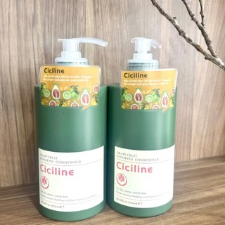 Cặp dầu gội xả bưởi Ciciline 830ml Phục Hồi Ngăn Tóc Gãy Rụng