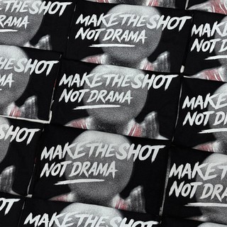 Áo thun boxy nam nữ CLUTCH! Make The Shot Not Drama Tee, áo phông cotton form rộng in hình thể thao
