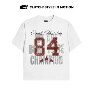 Áo thun boxy nam nữ CLUTCH! Champion Tee, áo phông cotton form rộng in hình cổ tròn thể thao