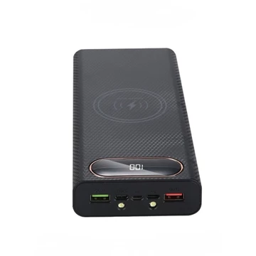 Box Vỏ Sạc Dự Phòng Chứa 8 Cell Pin 21700 ( Không Có Pin ) Sạc Nhanh 22,5 + Sạc Nhanh Không Dây 15W Có Đèn Pin