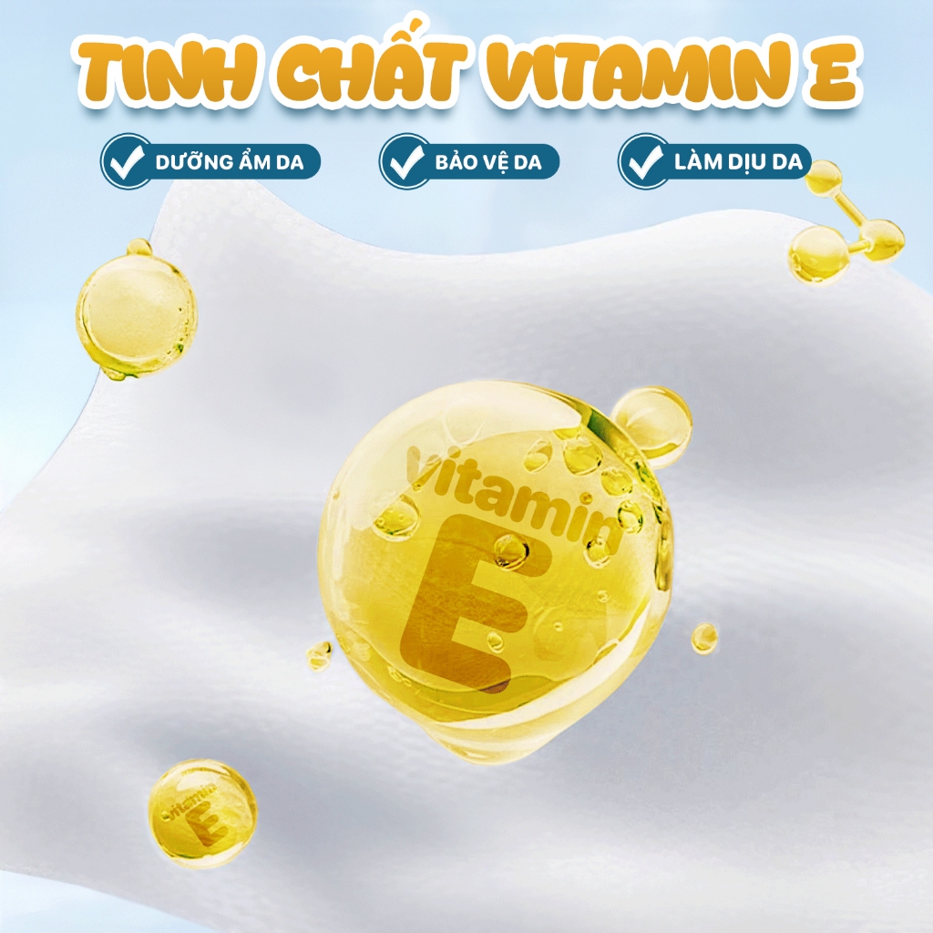 Thùng 10 gói khăn ướt vitamin E TopGiaKids cho em bé, không cồn, không parabens, không mùi cao cấp