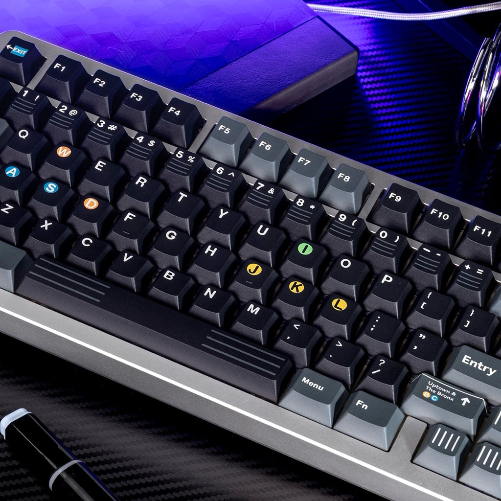 Keycap NYC Subway  | PBT Dyesub | Profile Cherry | Keyboard Studio | BigBuy360 - bigbuy360.vn