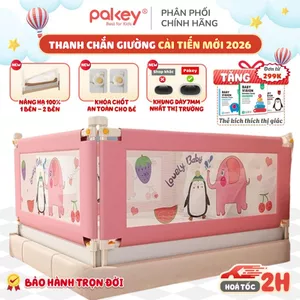 Thanh Chắn Giường Pakey Dạng Trượt Dễ Tháo Lắp 2026,Thanh Chặn Giường Họa Tiết Ngộ Nghĩnh An Toàn Cho Bé